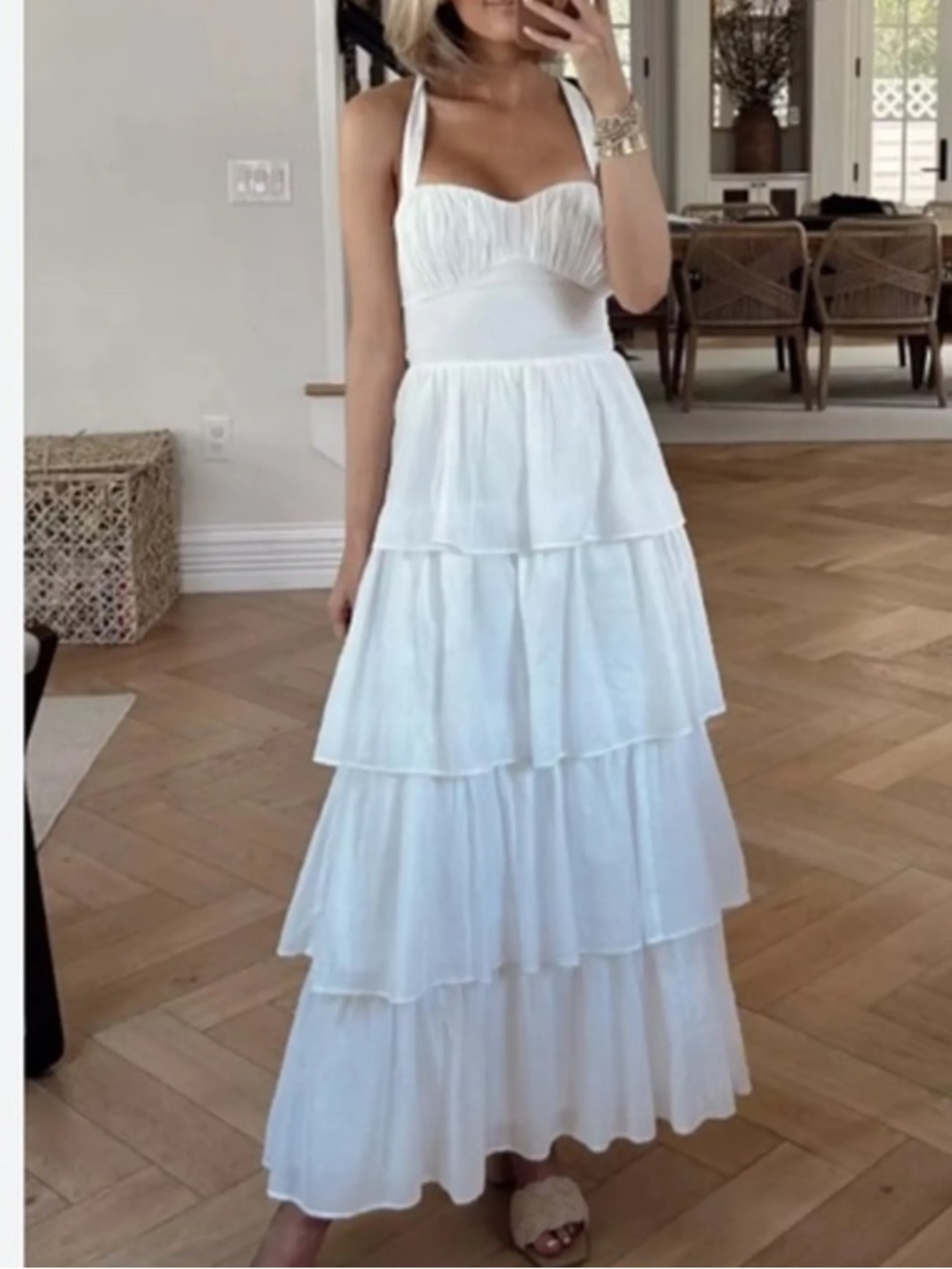 Abercrombie and fitch white maxi dress
